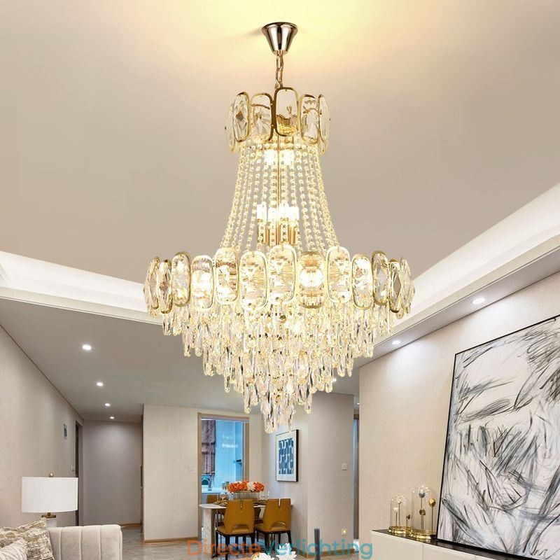 Moderne kristallen hanglamp ronde plafondverlichtingsarmatuur