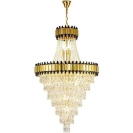 Luxe gouden hanglamp kristal plafondlamp armatuur