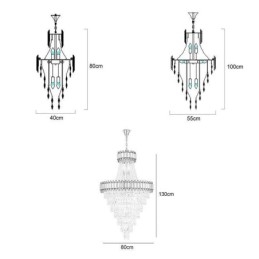 Luxe gouden hanglamp kristal plafondlamp armatuur