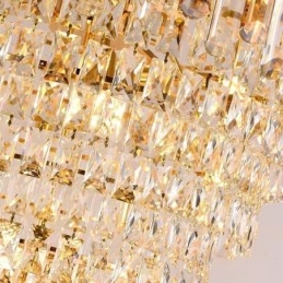 Luxe gouden hanglamp kristal plafondlamp armatuur