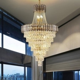 Conische kristallen hanglamp Elegante hanglamp