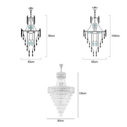 Conische kristallen hanglamp Elegante hanglamp