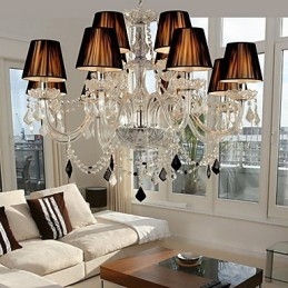 Elegante kristallen kroonluchter met 12 lampen