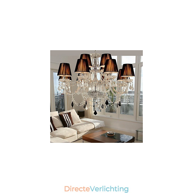 Elegante kristallen kroonluchter met 12 lampen