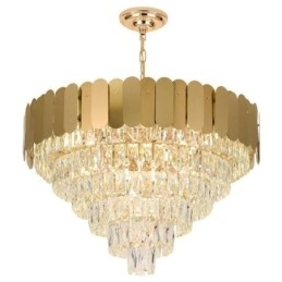 Moderne elegante kristallen hanglamp kegelvormige plafondlamp