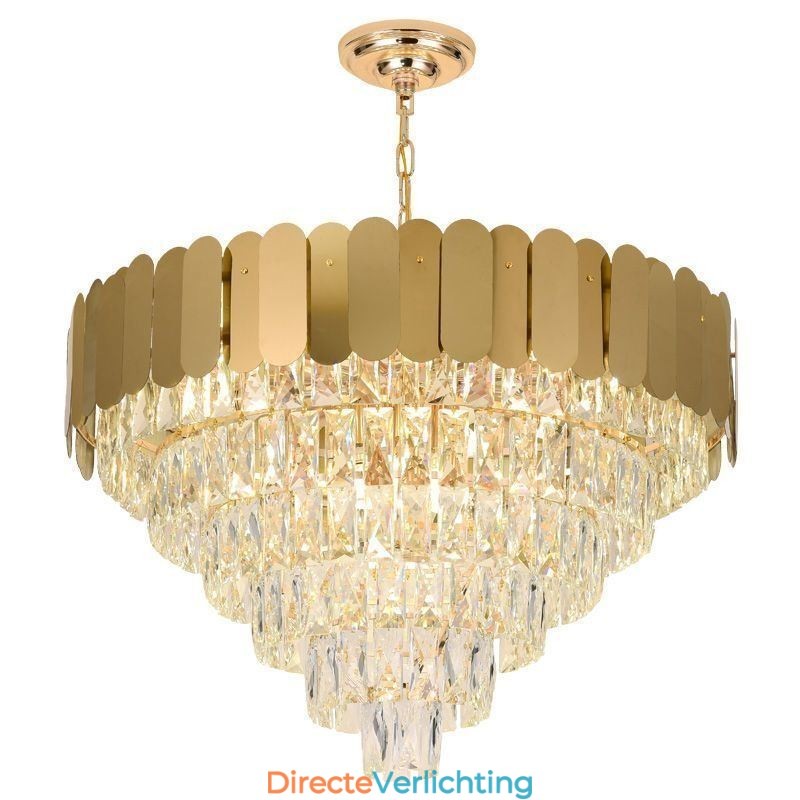 Moderne elegante kristallen hanglamp kegelvormige plafondlamp