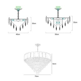 Moderne elegante kristallen hanglamp kegelvormige plafondlamp
