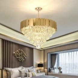 Moderne elegante kristallen hanglamp kegelvormige plafondlamp