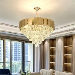 Moderne elegante kristallen hanglamp kegelvormige plafondlamp