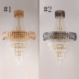Europese elegante kristallen hanglamp kegelvormige plafondlamp