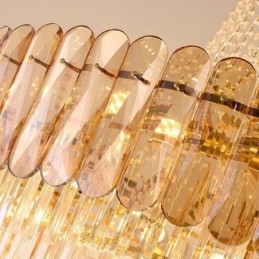 Europese elegante kristallen hanglamp kegelvormige plafondlamp