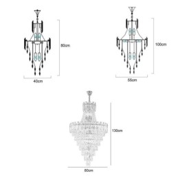 Moderne elegante kristallen hanglamp conische hanglamp