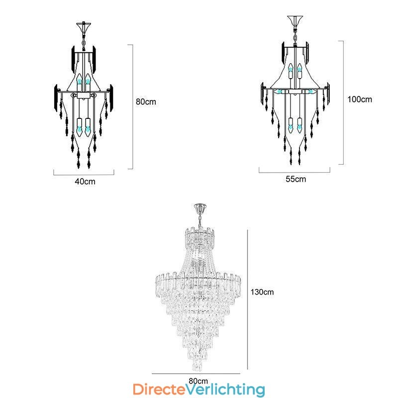 Moderne elegante kristallen hanglamp conische hanglamp