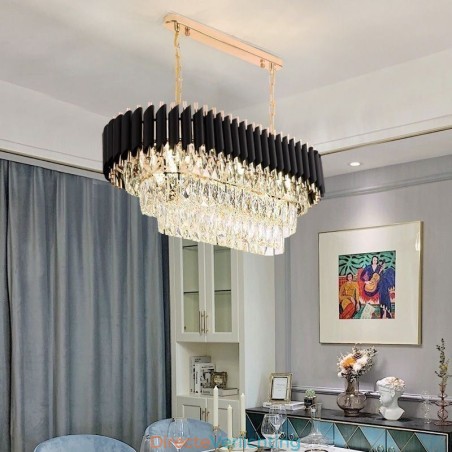 Kristallen hanglamp ovaal plafondlamp armatuur Kristallen hanglamp ovaal plafondlamp armatuur
