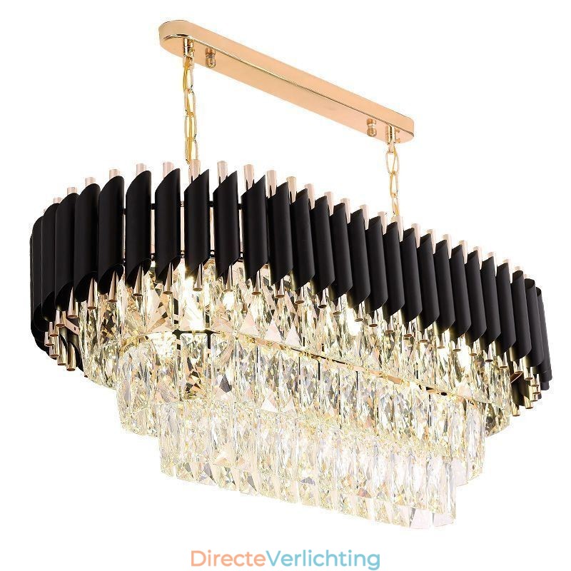 Kristallen hanglamp ovaal plafondlamp armatuur
