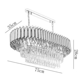 Kristallen hanglamp ovaal plafondlamp armatuur