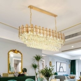 Moderne kristallen hanglamp ovale plafondlamp