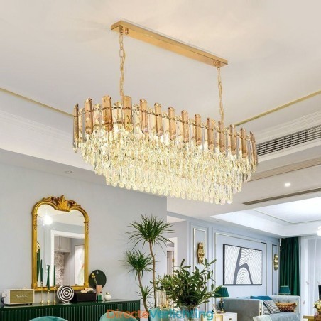 Moderne kristallen hanglamp ovale plafondlamp Moderne kristallen hanglamp ovale plafondlamp