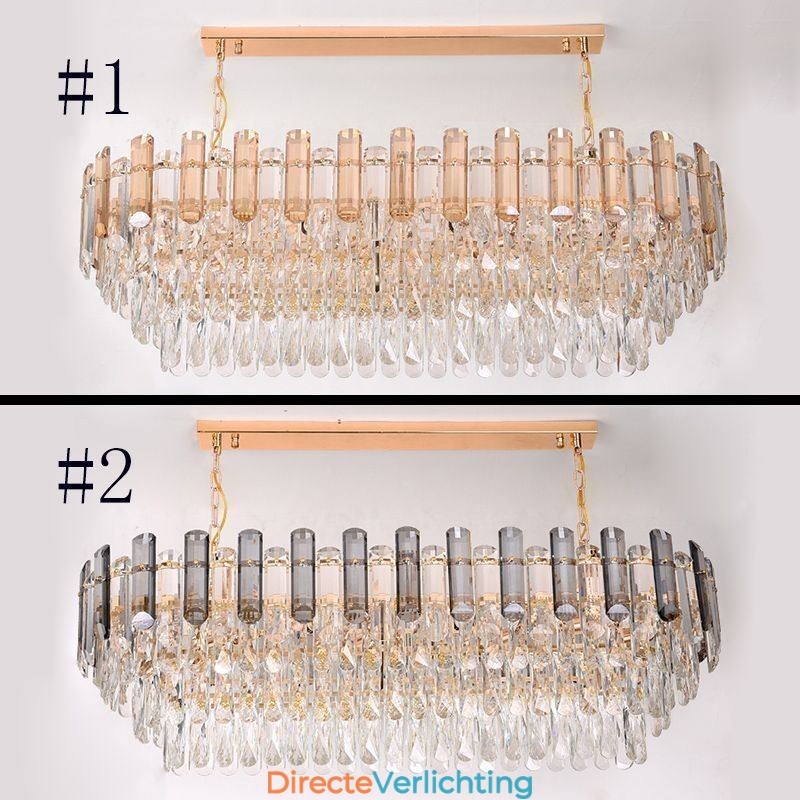 Moderne kristallen hanglamp ovale plafondlamp
