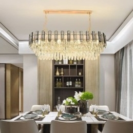 Moderne kristallen hanglamp ovale plafondlamp