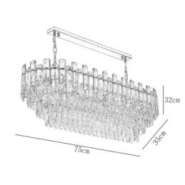 Moderne kristallen hanglamp ovale plafondlamp