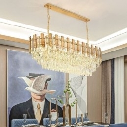 Moderne kristallen hanglamp ovale plafondlamp