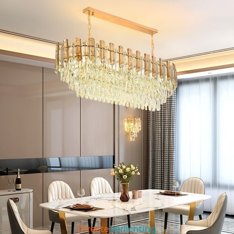 Moderne kristallen hanglamp ovale plafondlamp
