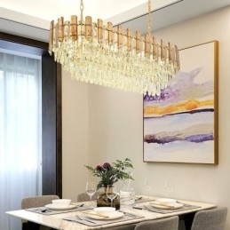 Moderne kristallen hanglamp ovale plafondlamp