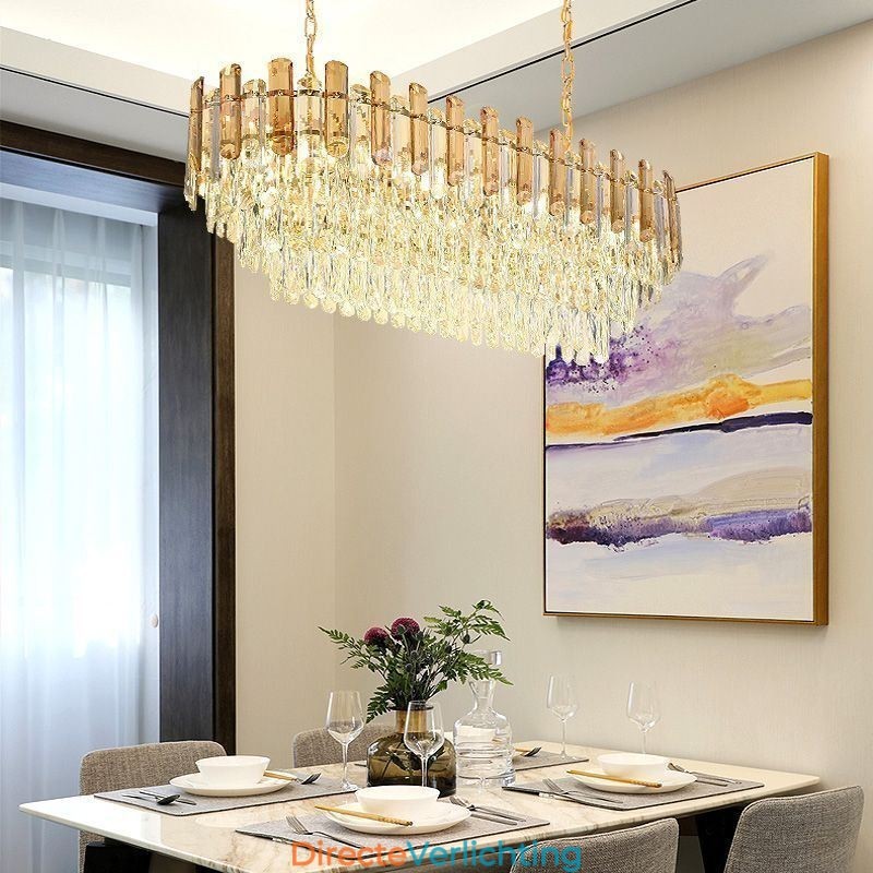 Moderne kristallen hanglamp ovale plafondlamp