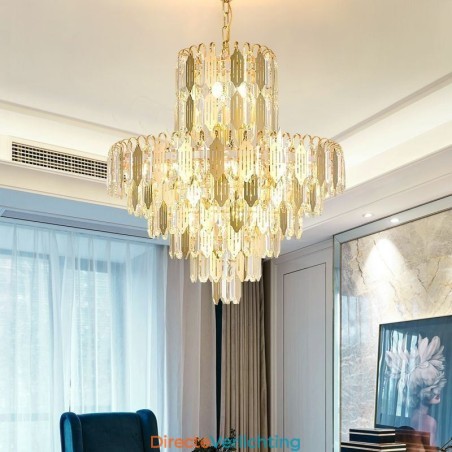 Moderne kristallen hanglamp, eigentijdse plafondlamp Moderne kristallen hanglamp, eigentijdse plafondlamp