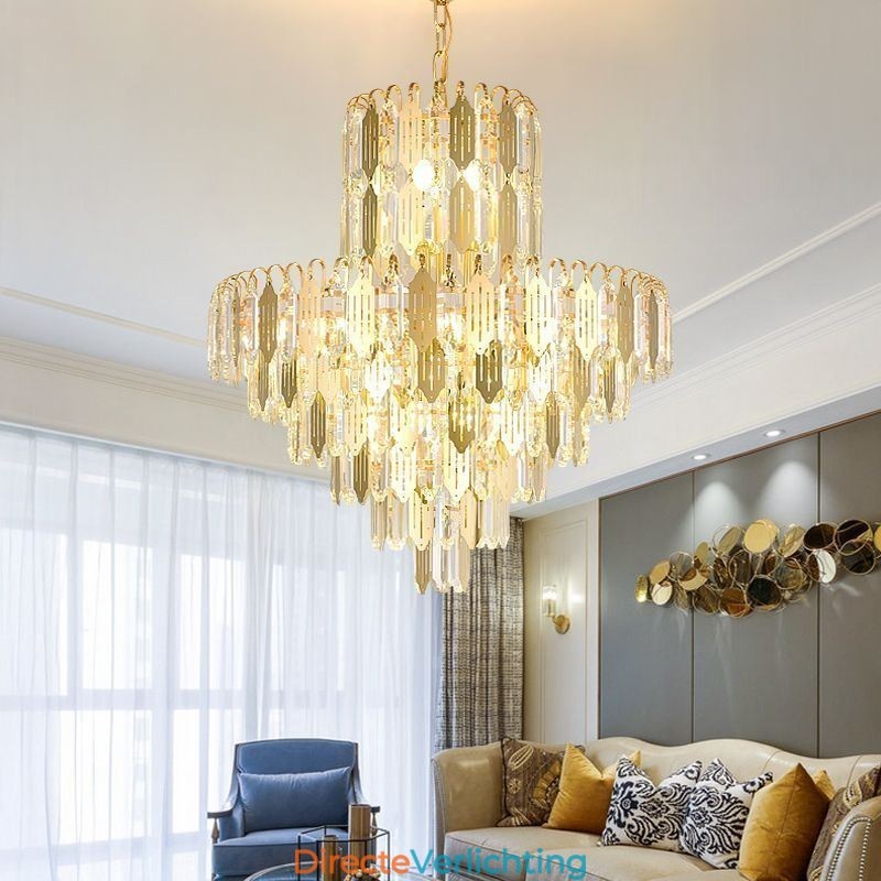 Moderne kristallen hanglamp, eigentijdse plafondlamp