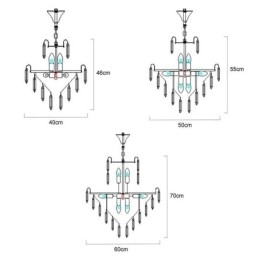 Moderne kristallen hanglamp, eigentijdse plafondlamp