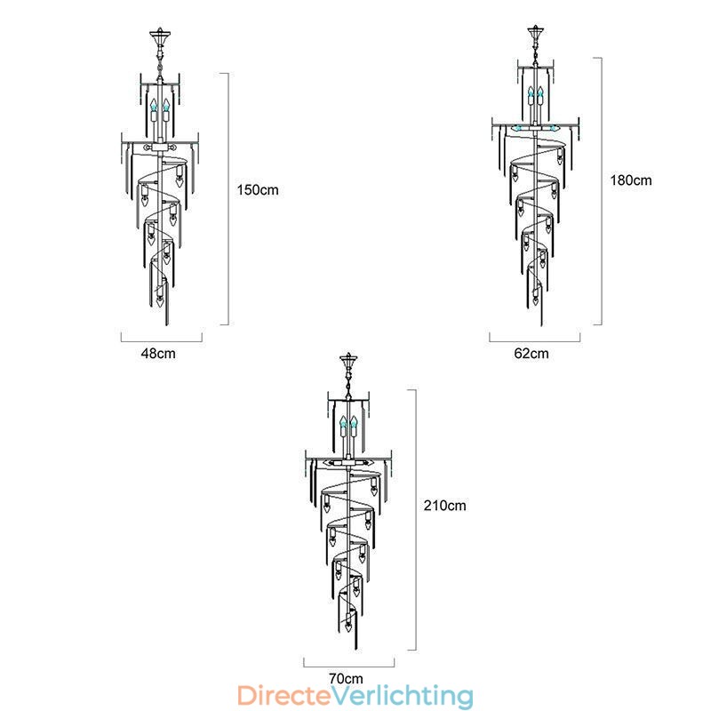 Europese hanglamp kristal hanglamp trap hal