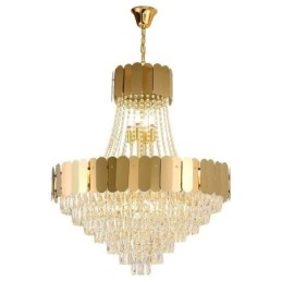 Moderne Kristal Goud K9 Hangende Plafondlamp