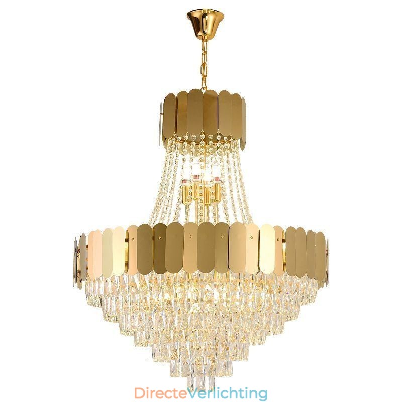 Moderne Kristal Goud K9 Hangende Plafondlamp