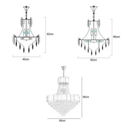 Moderne Kristal Goud K9 Hangende Plafondlamp