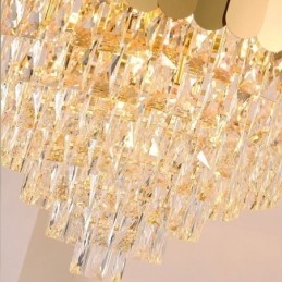 Moderne Kristal Goud K9 Hangende Plafondlamp