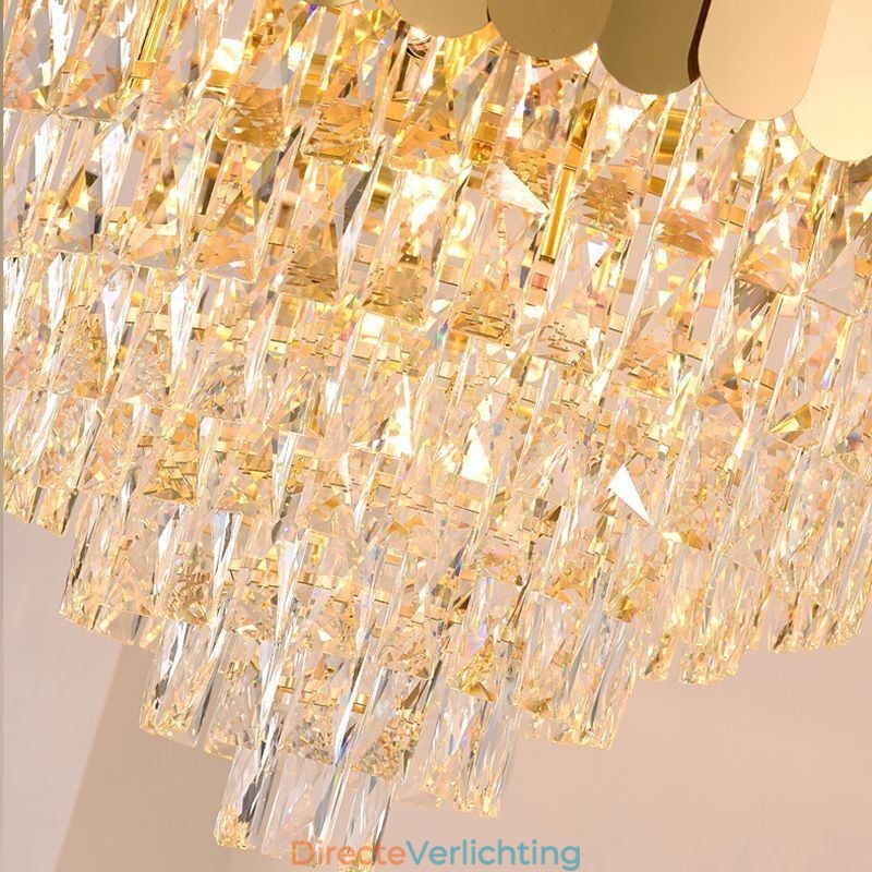 Moderne Kristal Goud K9 Hangende Plafondlamp