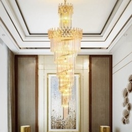 Europese Kristallen Hoge Plafond Hanglamp Trap