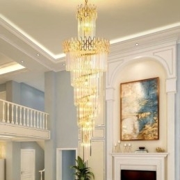 Europese Kristallen Hoge Plafond Hanglamp Trap