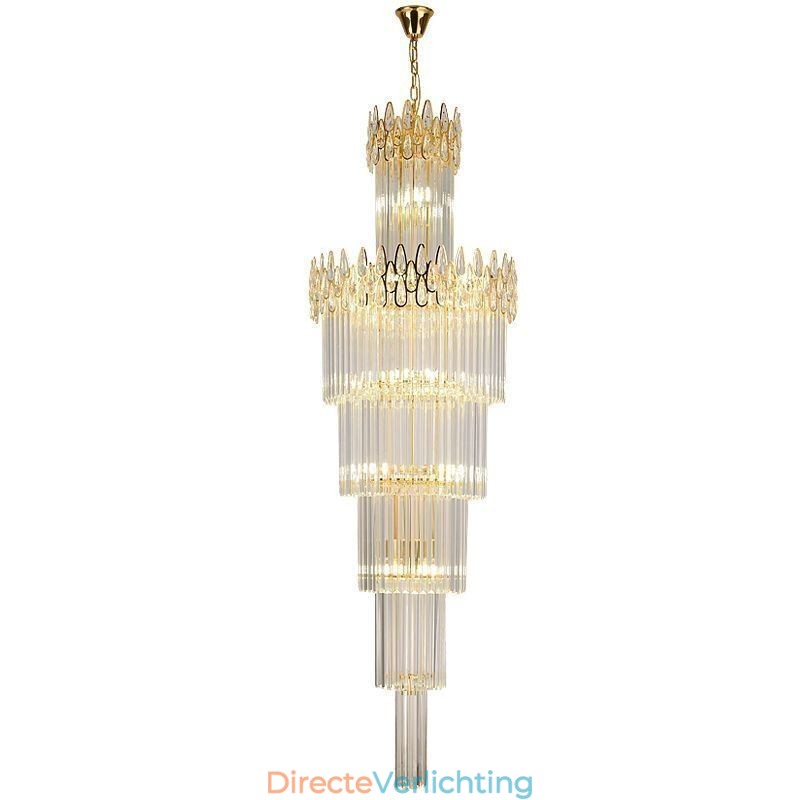 Moderne spectaculaire hoge plafond hanglamp trap