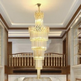 Moderne spectaculaire hoge plafond hanglamp trap