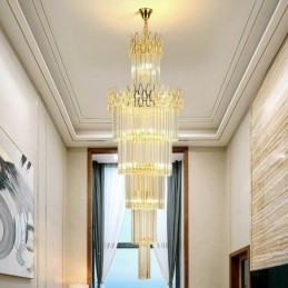 Moderne spectaculaire hoge plafond hanglamp trap