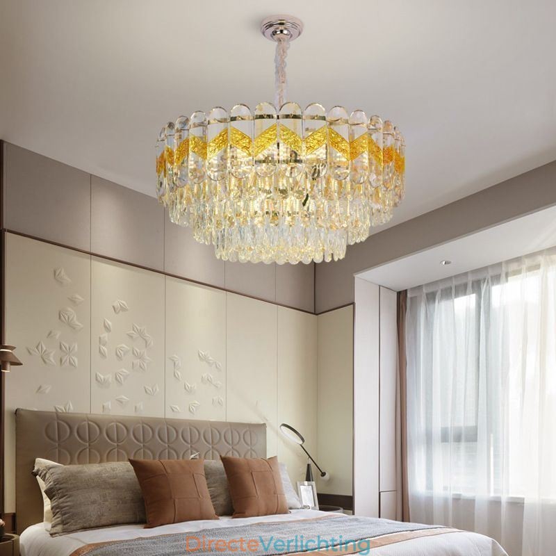 Luxe hanglamp kristal plafondverlichtingsarmatuur 9 12 16 lampen