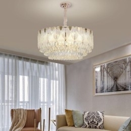 Kristallen hanglamp kant ronde plafondverlichtingsarmatuur