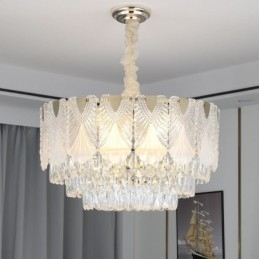 Kristallen hanglamp kant ronde plafondverlichtingsarmatuur