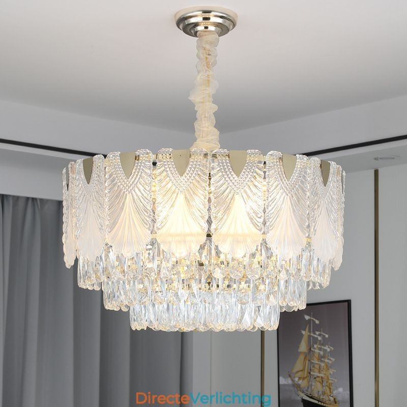 Kristallen hanglamp kant ronde plafondverlichtingsarmatuur