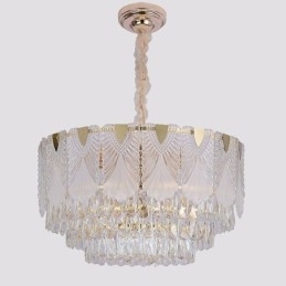 Kristallen hanglamp kant ronde plafondverlichtingsarmatuur