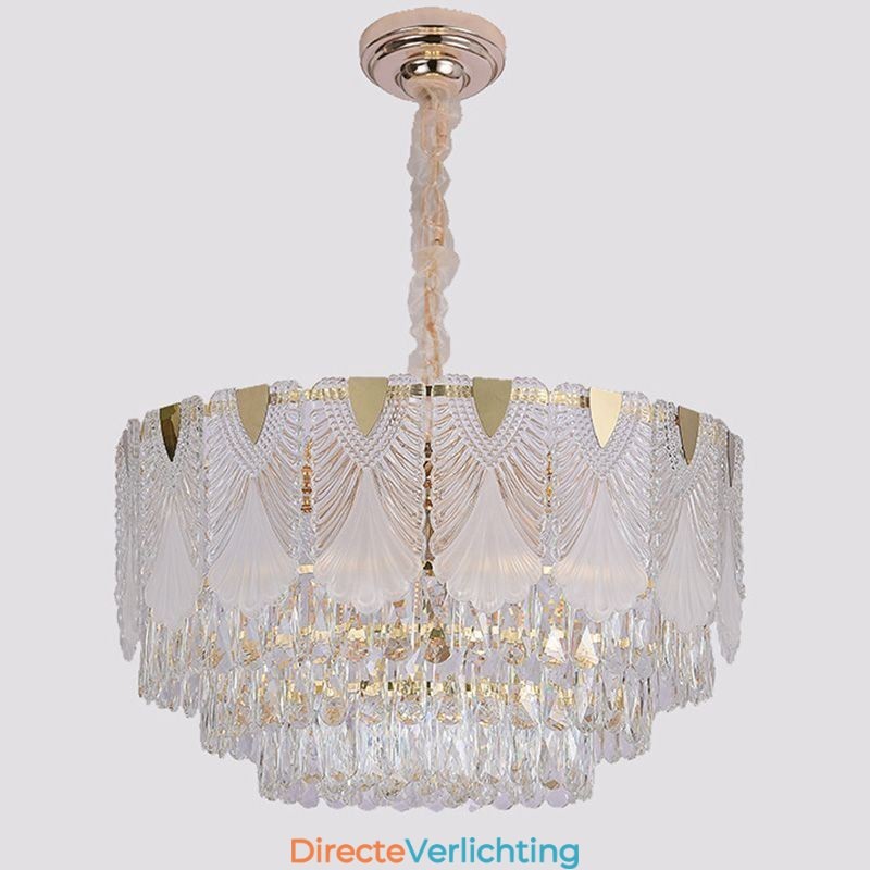 Kristallen hanglamp kant ronde plafondverlichtingsarmatuur