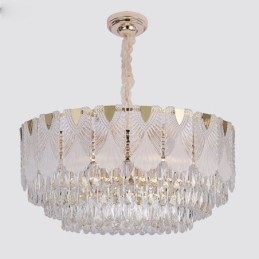 Kristallen hanglamp kant ronde plafondverlichtingsarmatuur